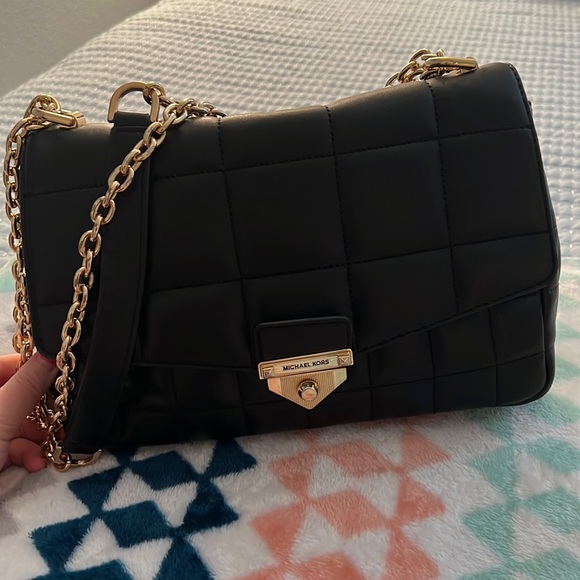 Michael Kors Handbags - black Michael Kors with gold chain